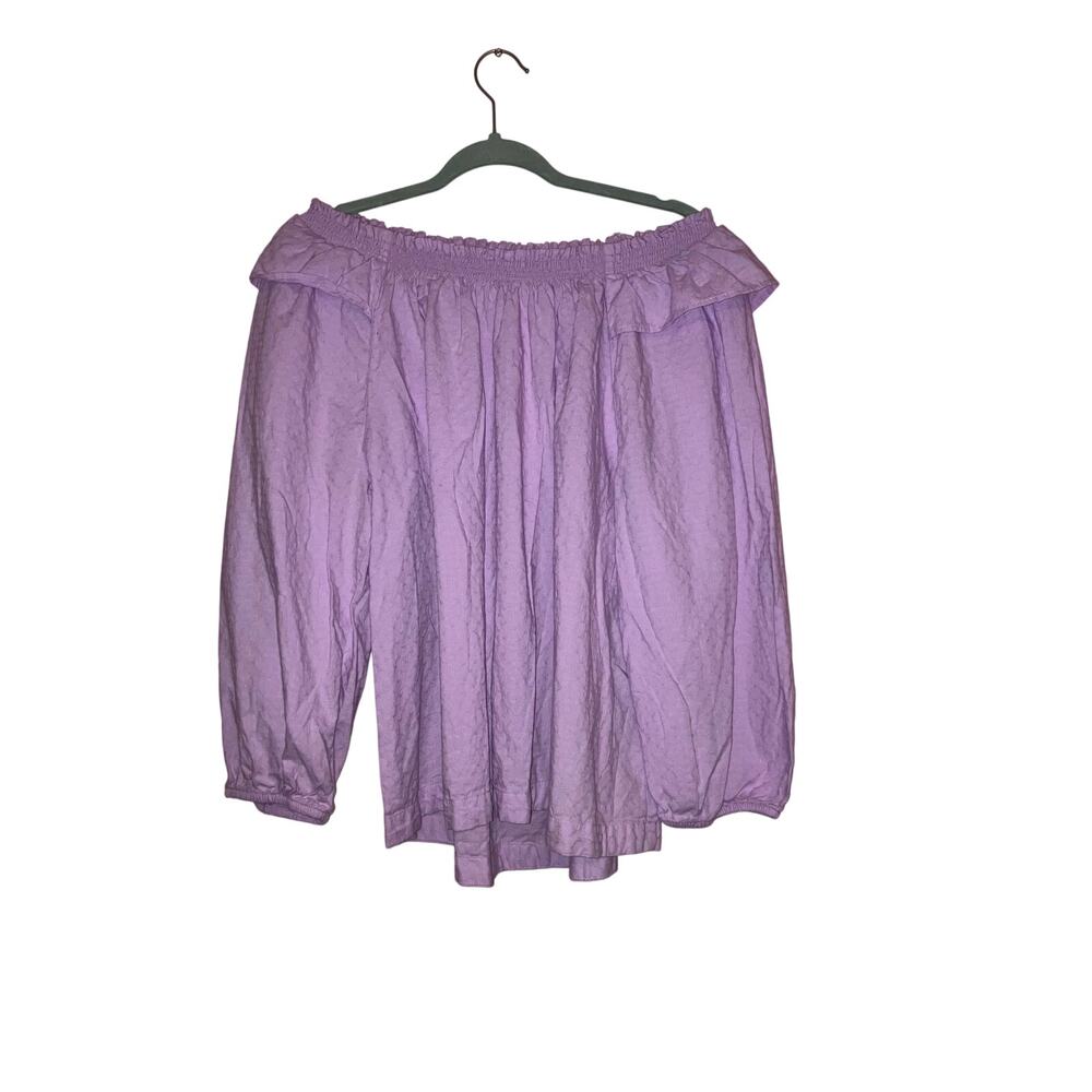 Sonoma Light Pink Ruffle Peasant Blouse Top Size XL